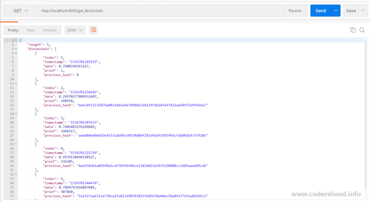 Create your first Blockchain using Nodejs getting full blockchain