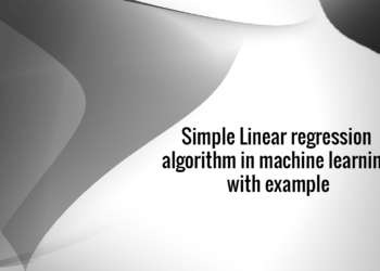 Simple Linear regression algorithm in machine learning with example