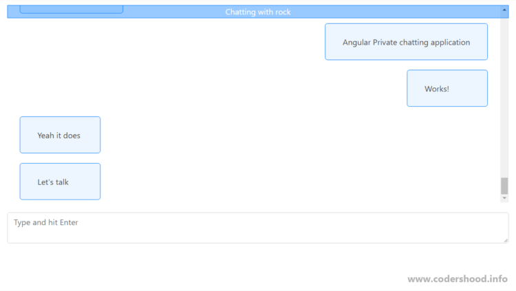 Chat between two users